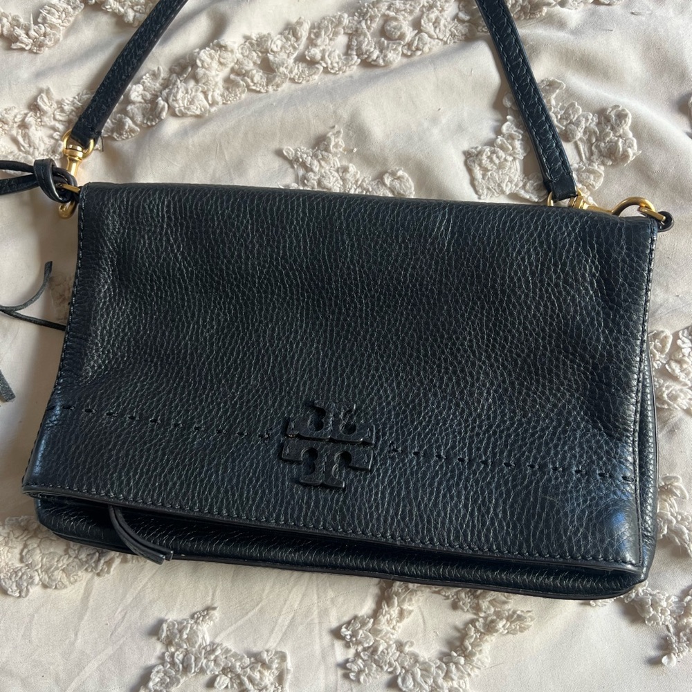 Black leather Tory Burch crossbody